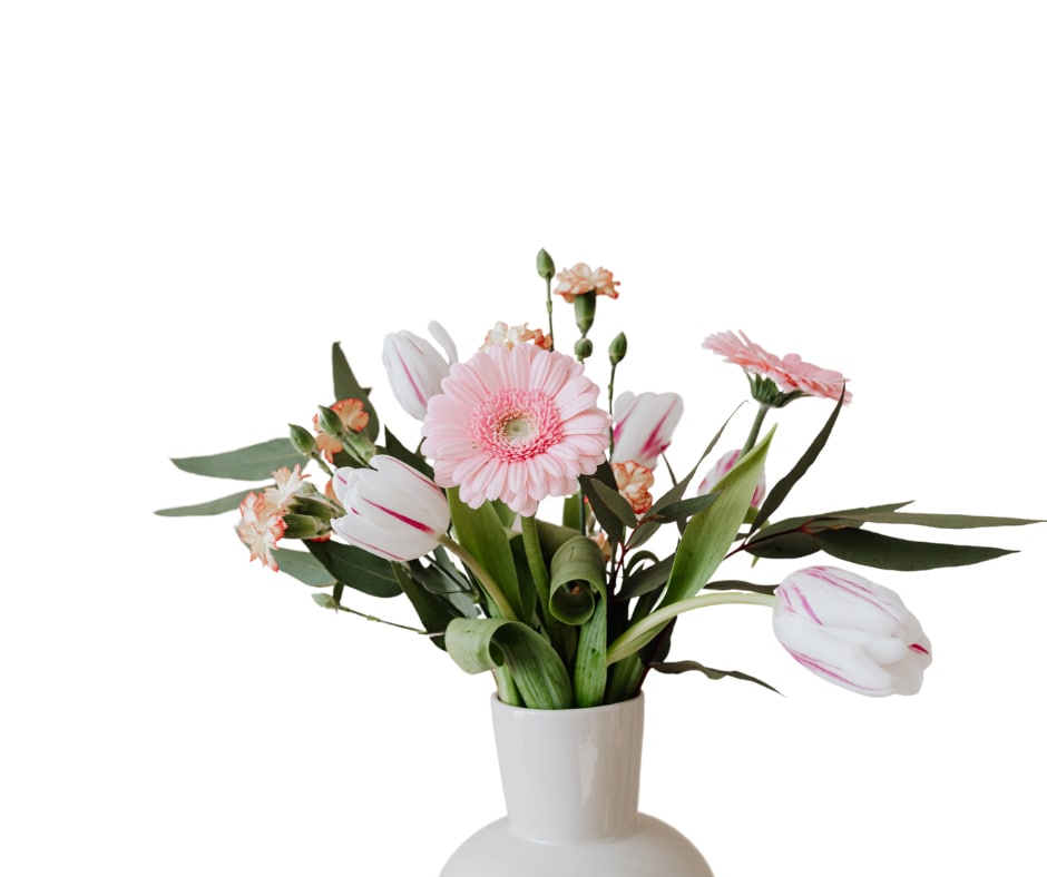 a flower vase after background removal