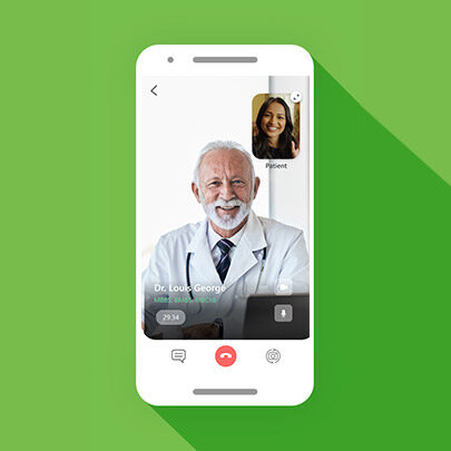 Doctor with Patient from AppointMe App