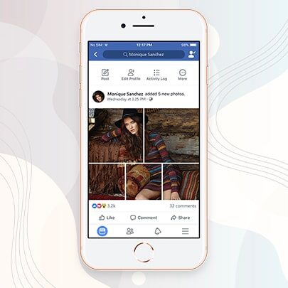 Grido for Facebook Mockup Example