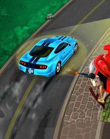 Highway Chase Action Arcade Shooting Game View