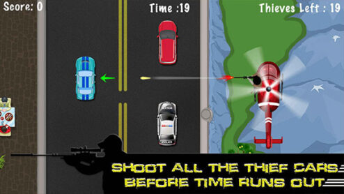 Highway Chase Shoot all the Thief Cars