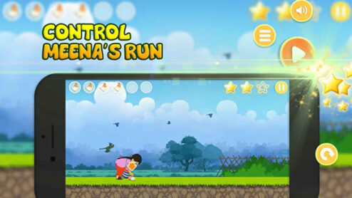 Meena running in the field