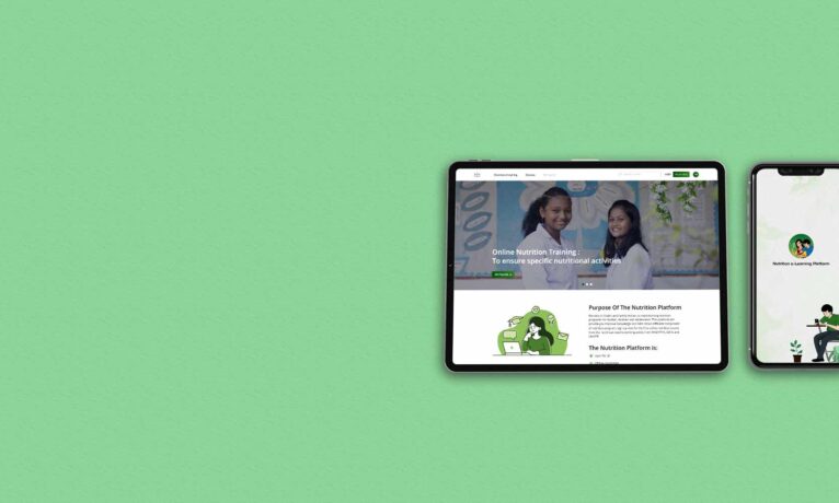 Nutrition e-Learning Platform Moblie and Tab Mockup View Banner