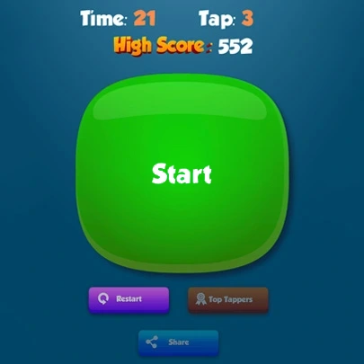 Screenshot of the Speed Tapping game start