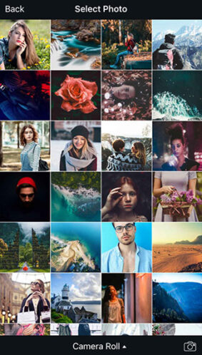 Select Photo in Grido for Facebook