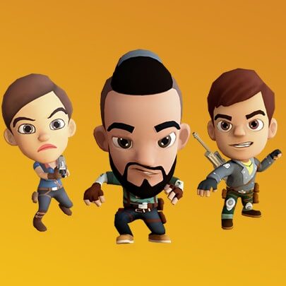 Three Characters from Treasure Wars