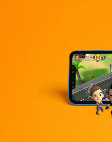 Treasure Wars Game Banner with Characters