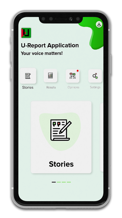 U-Report Mobile Mockup View Image
