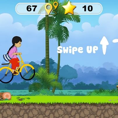 Meena in cycle from Facebook Game