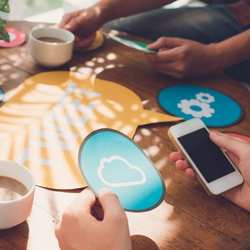 Develop social media app cta bg