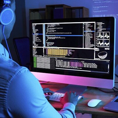 The image represents Desktop Software Development services of Riseup Labs.