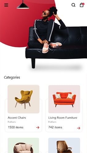 Home Option from AR Furniture App