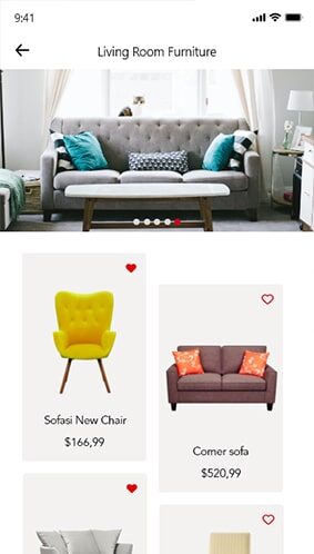Sub Category from AR Furniture App
