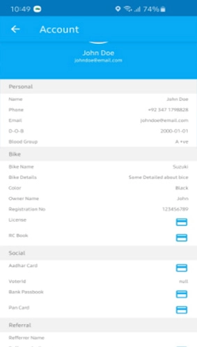 Delivery Application Account e-Commerce