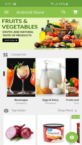 Fruits and Vegetables e-Commerce Android Store