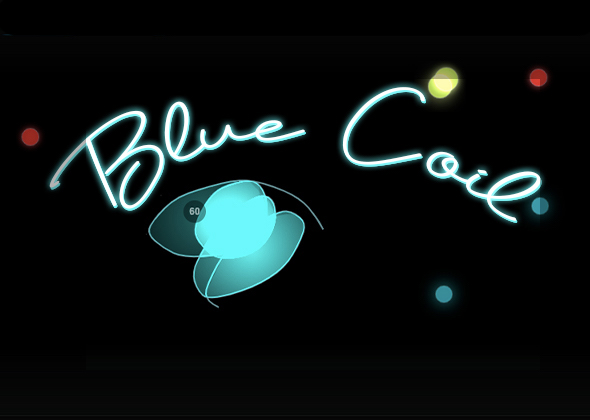 Promotional Banner Blue Coil Game Riseup Labs Gaming Platform