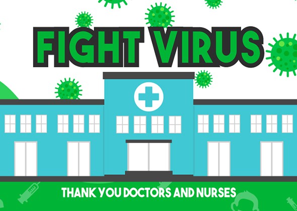 Promotional Banner Fight Virus Game Riseup Labs Gaming Platform