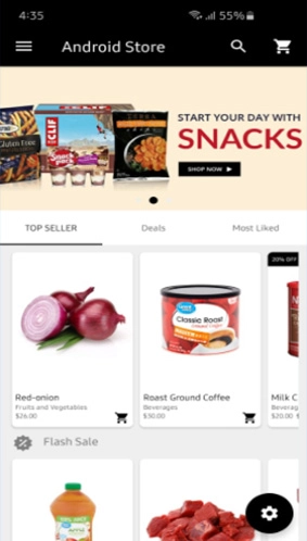Start your Day with Snacks e-Commerce Android Store