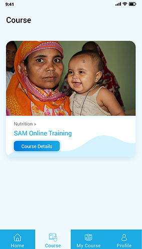 App Course Page to Start the Course
