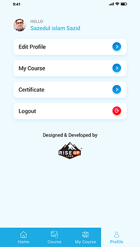 App User Profile to Update their Informations