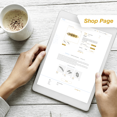 Jewelry Products List on Shop Page