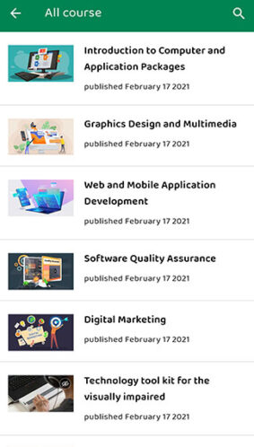Emporia App Courses List Screenshot