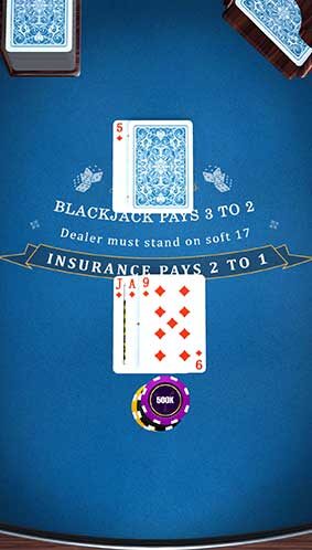 Colorful Deck Screenshot In Blackjack 21 Card Game.