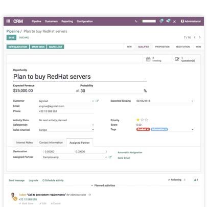 Odoo CRM Module