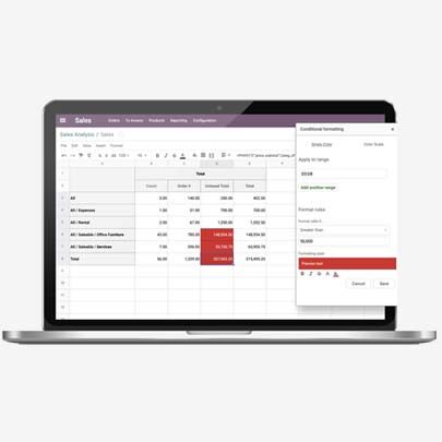 Odoo spreadsheet bi solutions