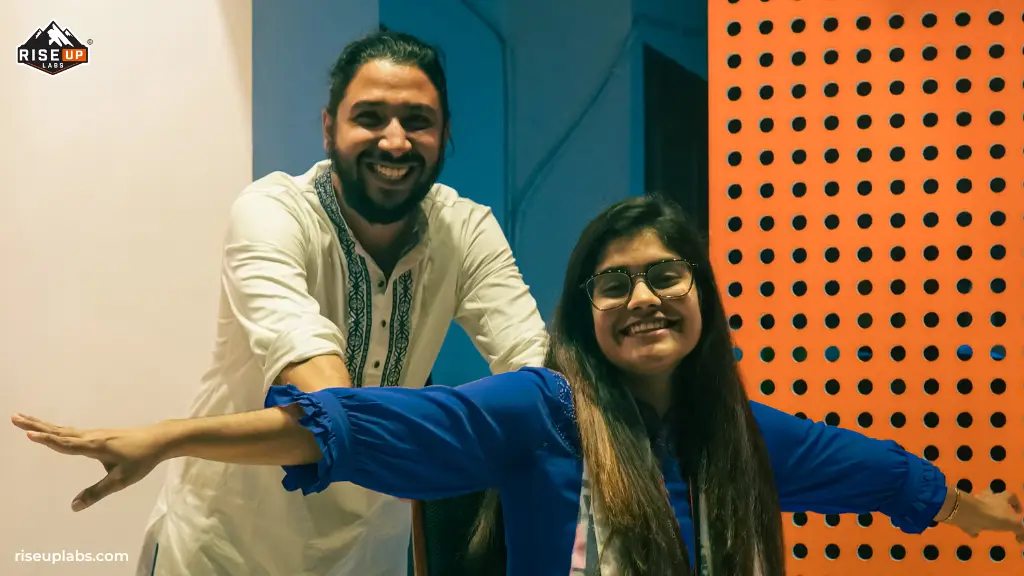 Colleagues Doing Fun at Color Day Celebration