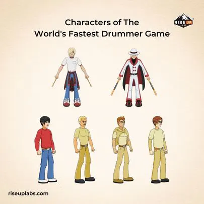 Characters of World's Fastest Drummer game thumbnail