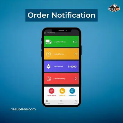 Order notification of Red Grocer Delivery app