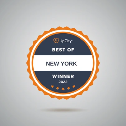 UpCity Best of New York Winner Award Badge of Riseup Labs