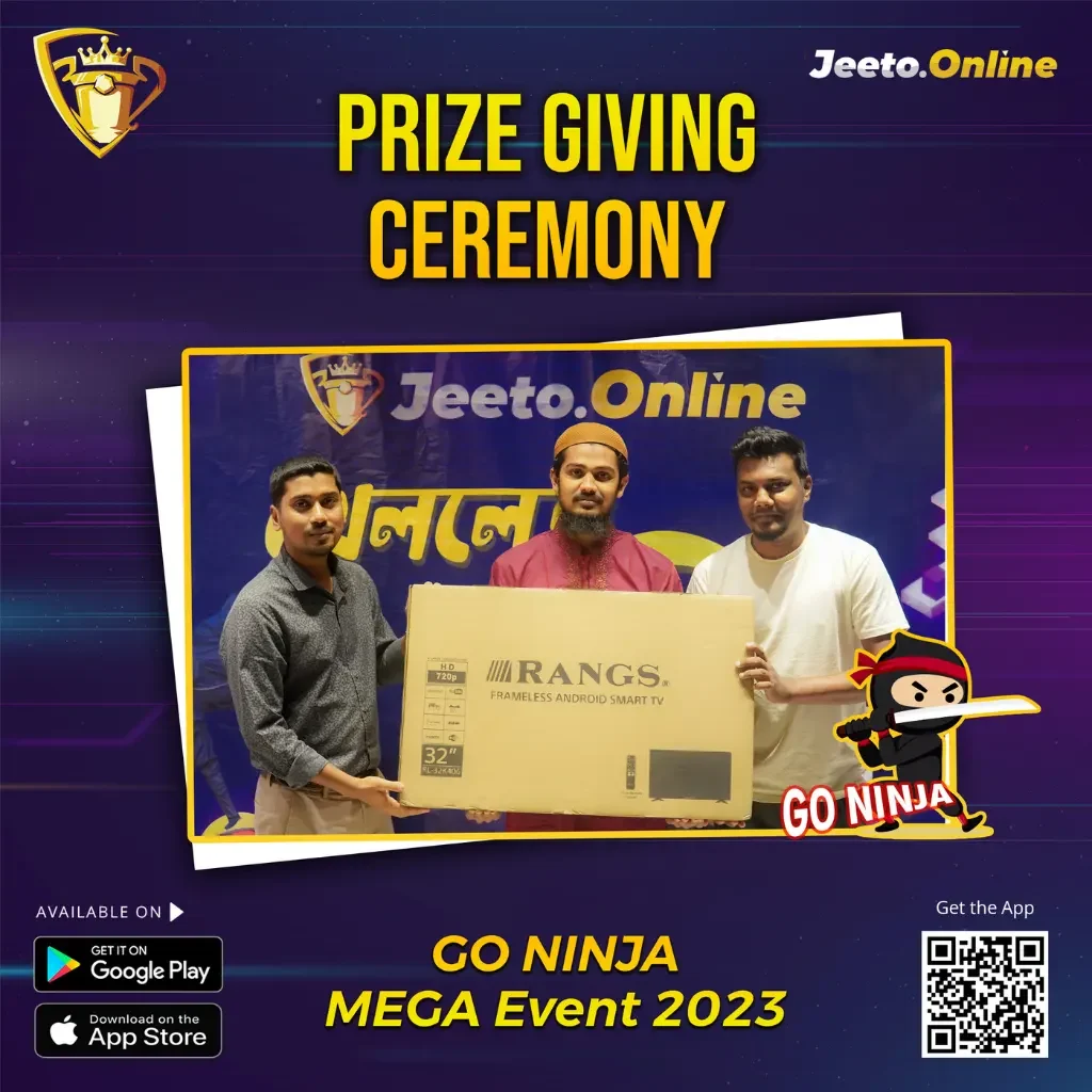 Smart TV winner of Go Ninja Mega Event