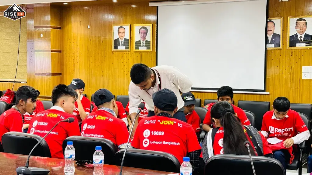 Team Riseup Labs Conducting U-Report Bangladesh App UAT