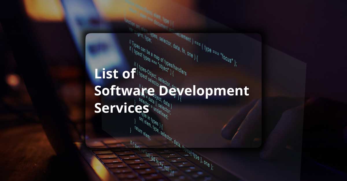 Software Development Services List