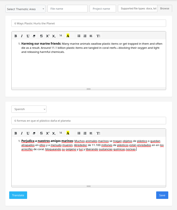UCMS Translation UI for IOGT