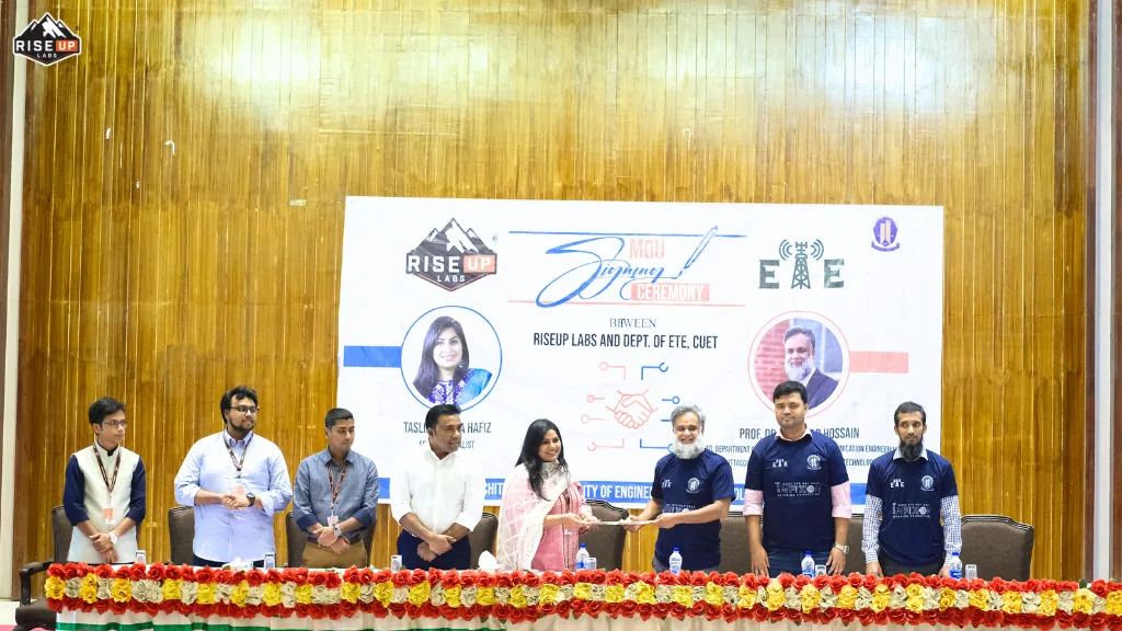 MoU Signing Ceremony between Riseup Labs and CUET's ETE Department