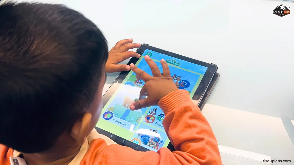 A Children Testing Sisimpur Features on the UAT