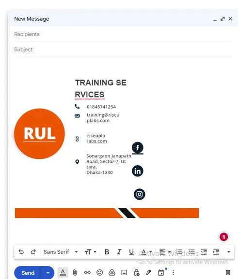 Email Signature Alignment Issue