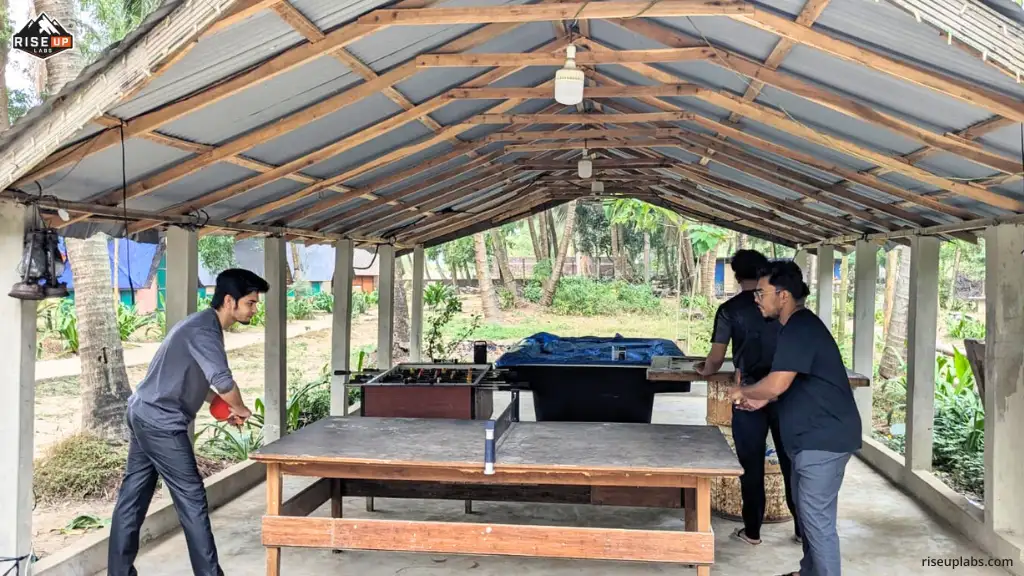 Enjoying Table Tennis