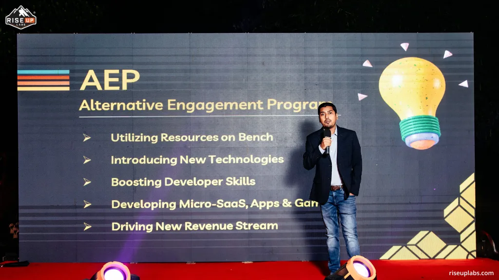 Riseup Labs’ Head of Product Development Giving Presentation