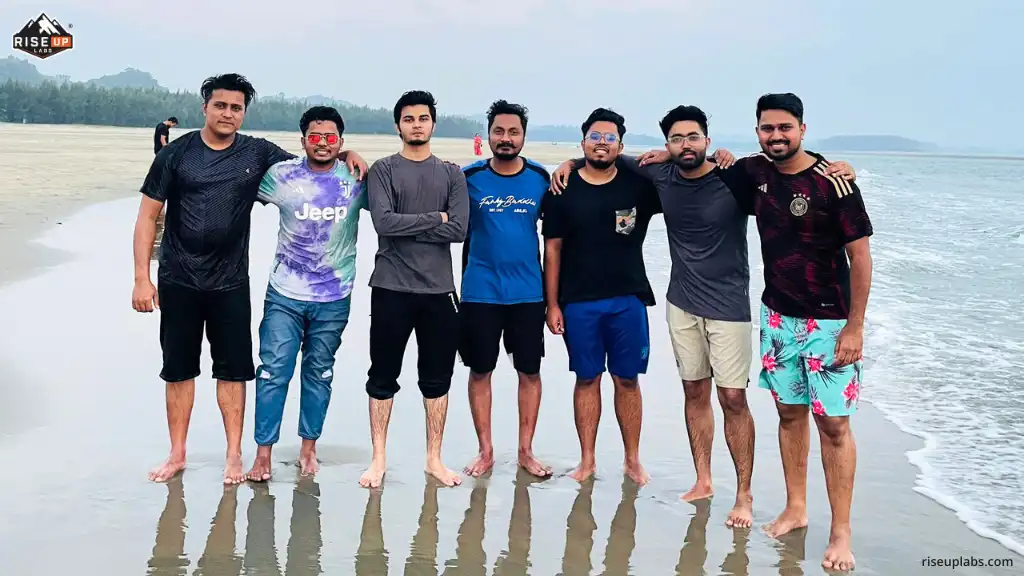 Remote Team Enjoying Beach Holiday