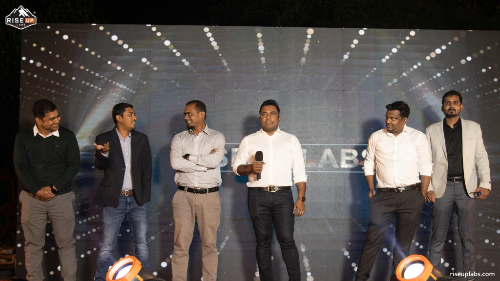 Image of Riseup Labs' Core Team Members at Spotlights Event of Q4 2023