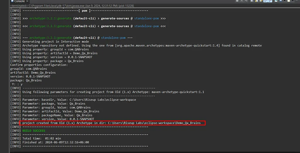 Project Archetype QA Brains