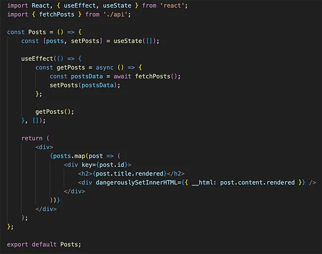 Fetching Posts in React