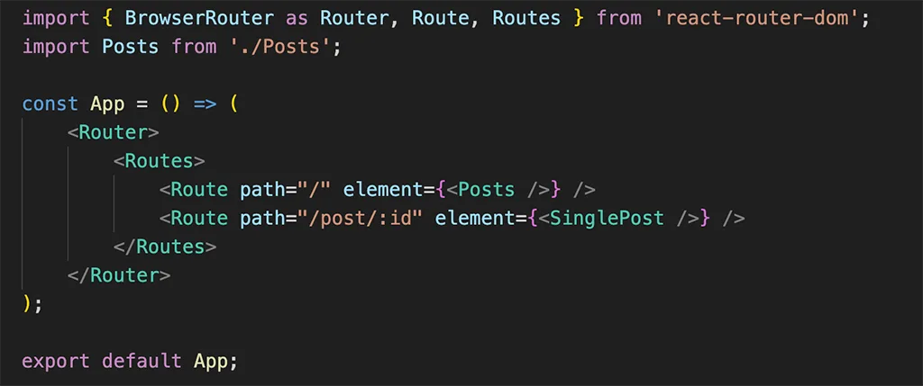 Setting Up Routing in React