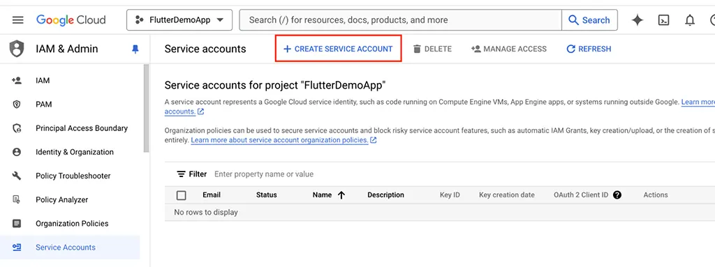 Service Accounts in Google Cloud